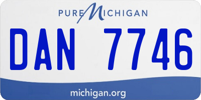 MI license plate DAN7746