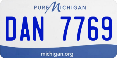 MI license plate DAN7769