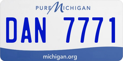 MI license plate DAN7771