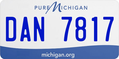 MI license plate DAN7817
