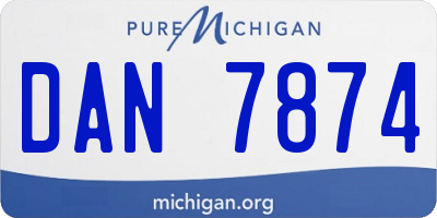 MI license plate DAN7874