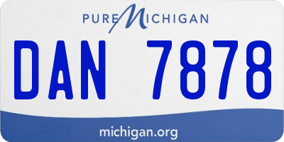 MI license plate DAN7878