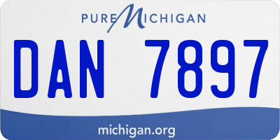 MI license plate DAN7897
