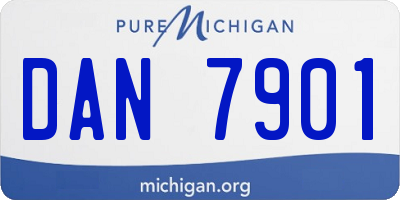 MI license plate DAN7901