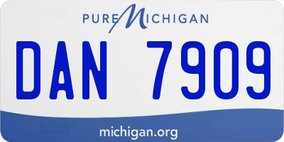 MI license plate DAN7909