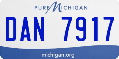 MI license plate DAN7917