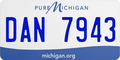 MI license plate DAN7943