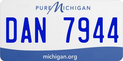 MI license plate DAN7944