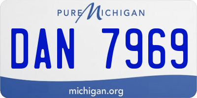 MI license plate DAN7969