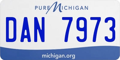 MI license plate DAN7973