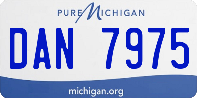 MI license plate DAN7975