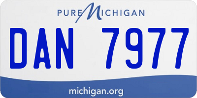 MI license plate DAN7977