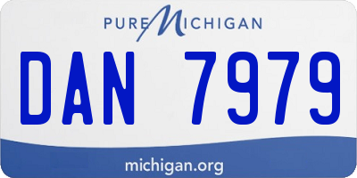 MI license plate DAN7979