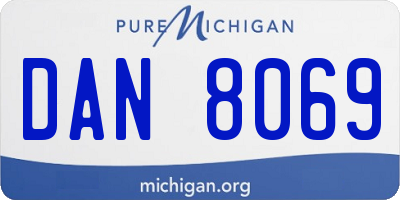 MI license plate DAN8069