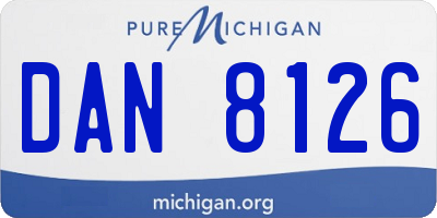 MI license plate DAN8126