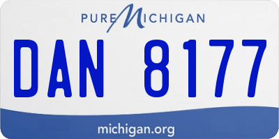 MI license plate DAN8177