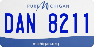 MI license plate DAN8211