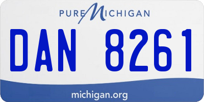 MI license plate DAN8261
