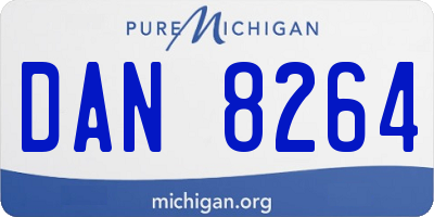 MI license plate DAN8264