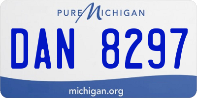 MI license plate DAN8297