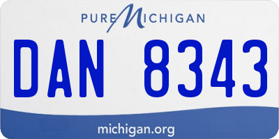 MI license plate DAN8343