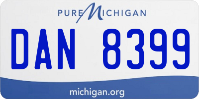 MI license plate DAN8399