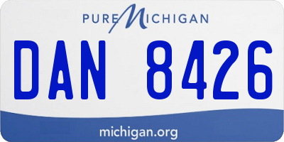 MI license plate DAN8426