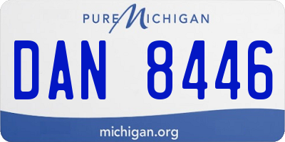 MI license plate DAN8446