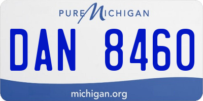MI license plate DAN8460
