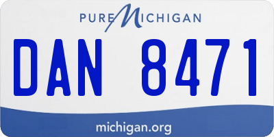 MI license plate DAN8471