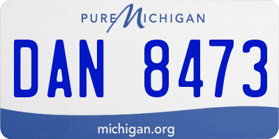 MI license plate DAN8473