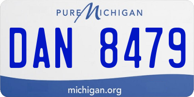 MI license plate DAN8479