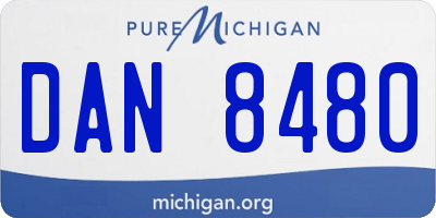 MI license plate DAN8480