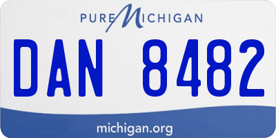 MI license plate DAN8482