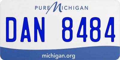 MI license plate DAN8484