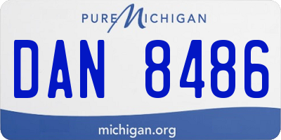 MI license plate DAN8486