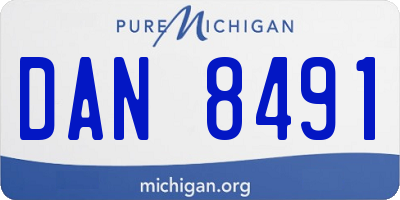 MI license plate DAN8491