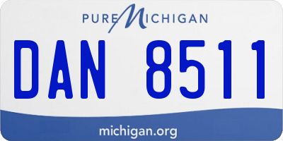 MI license plate DAN8511