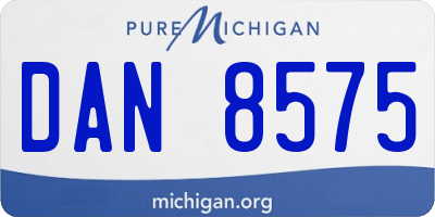 MI license plate DAN8575