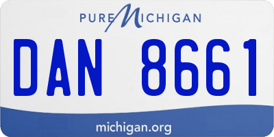 MI license plate DAN8661