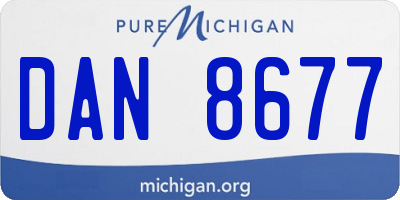 MI license plate DAN8677
