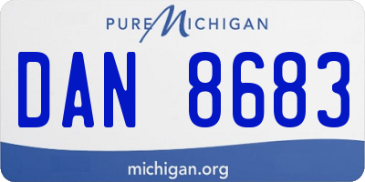 MI license plate DAN8683