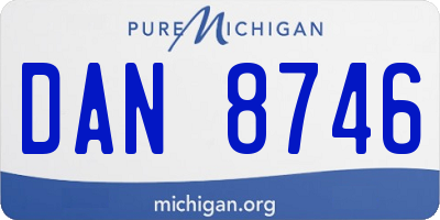 MI license plate DAN8746