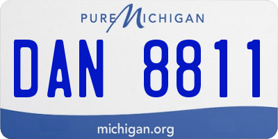 MI license plate DAN8811
