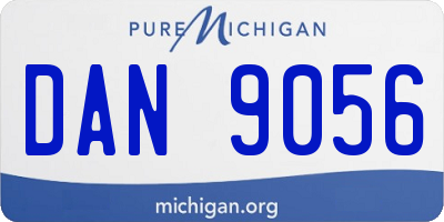 MI license plate DAN9056