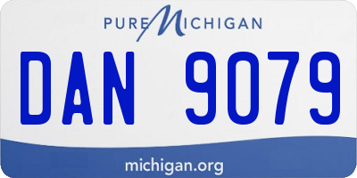 MI license plate DAN9079