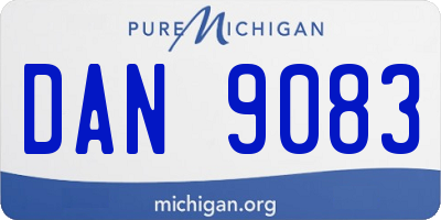 MI license plate DAN9083