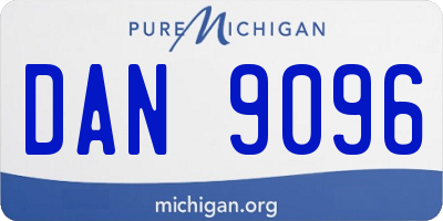 MI license plate DAN9096