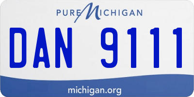 MI license plate DAN9111