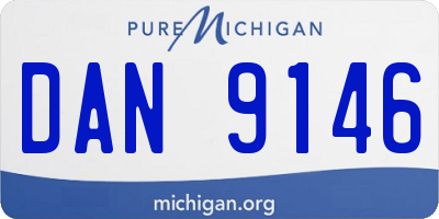 MI license plate DAN9146